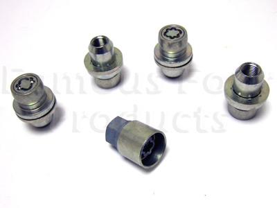 Locking Wheel Nut Kit for 4 Alloy Wheels Only - Land Rover Discovery 3 (L319) - Tyres, Wheels and Wheel Nuts