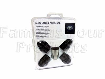 Locking Wheel Nut Kit for 4 Alloy Wheels Only - Black - Land Rover Discovery 3 (L319) - Tyres, Wheels and Wheel Nuts