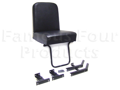 Rear Individual Black Vinyl Folding Seat - Land Rover Series IIA/III - Interior