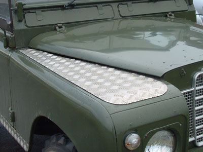 Series IIA/III Chequerplate Wing Top Treadplates - Series IIA and III Land Rover 