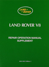 Land Rover Series III V8 Workshop Manual Supplement - Land Rover Series IIA/III - Books & Literature