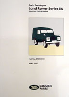 Land Rover Later Series IIA Parts Catalogue - Land Rover Series IIA/III - Books & Literature