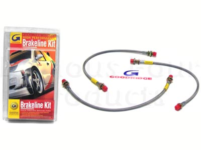 Braided Brake Hose Kit - Land Rover 90/110 & Defender (L316) - Brake Hydraulic Parts