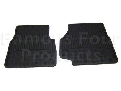 Front Footwell Rubber Floor Mats - Land Rover 90/110 & Defender (L316) - Interior