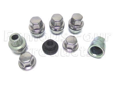 Locking Wheel Nut Kit for 4 Alloy Wheels and Spare Wheel - Land Rover Discovery 1995-98 Models - Tyres, Wheels and Wheel Nuts