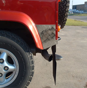 90 Chequerplate Rear Wing Corner Protectors - 90/110 and Defender