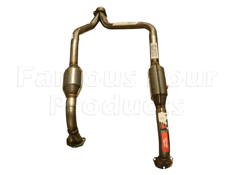 FF001855 - Front Downpipes Assembly with Catalyst - Classic Range Rover 1986-95 Models