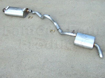 Centre Silencer and Rear Tailpipe Silencer Assembly