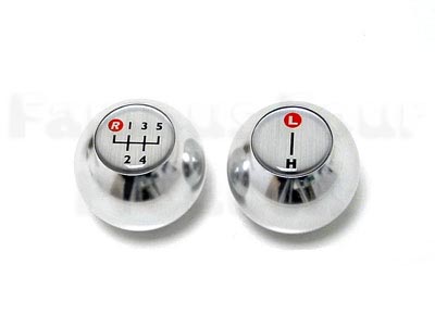FF001877 - Polished Aluminium Gear & Transfer Knob - Classic Range Rover 1986-95 Models