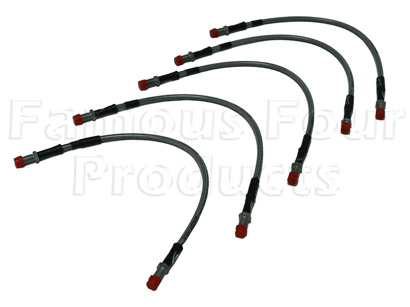 FF001970 - Braided Brake Flexi-Hose Kit - Classic Range Rover 1970-85 Models