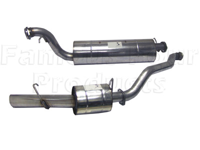 Stainless Steel Exhaust System - Single Exit Pipe - Range Rover Second Generation 1995-2002 Models (P38A) - Exhaust