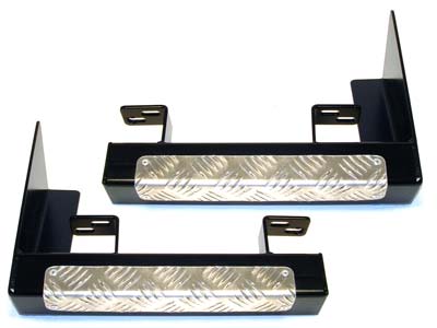 Rear Corner Steperettes - Chequerplate Topped - Land Rover 90/110 & Defender (L316) - Exterior Accessories