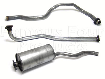 Full Mild Steel Exhaust System - Land Rover Series IIA/III - Exhaust