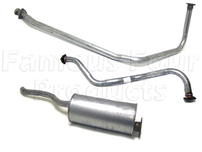 FF004365 - Full Mild Steel Exhaust System - Land Rover Series IIA/III