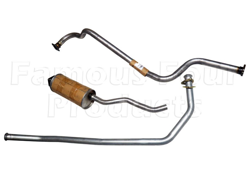 Full Mild Steel Exhaust System - Land Rover Series IIA/III - Exhaust