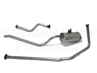 FF004371 - Full Mild Steel Exhaust System - Land Rover Series IIA/III