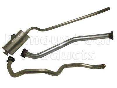 FF004372 - Full Mild Steel Exhaust System - Land Rover Series IIA/III
