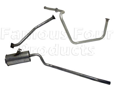 Full Mild Steel Exhaust System - Land Rover Series IIA/III - Exhaust