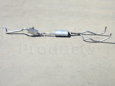 FF004377 - Full Mild Steel Exhaust System - Land Rover Series IIA/III