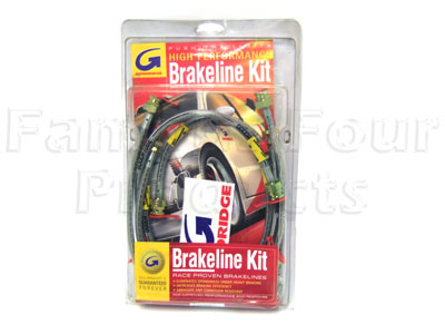 FF004449 - Braided Brake Flexi-Hose Kit - Classic Range Rover 1986-95 Models