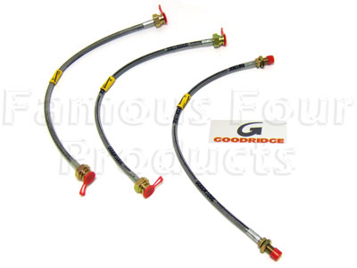 Braided Brake Flexi-Hose Kit - Land Rover Discovery 1994-98 - Brakes