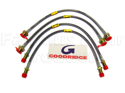 Braided Brake Flexi-Hose Kit - Land Rover Discovery 1994-98 - Brakes