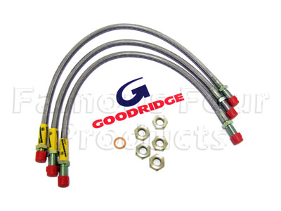 Braided Brake Flexi-Hose Kit - Land Rover Series IIA/III - Brakes