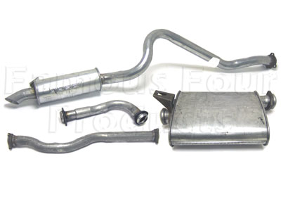 FF004513 - Full Mild Steel Exhaust System - Land Rover 90/110 & Defender