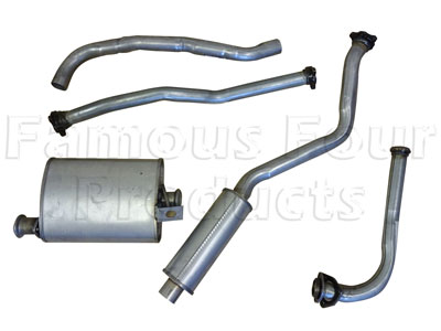 FF004521 - Full Mild Steel Exhaust System - Land Rover 90/110 & Defender