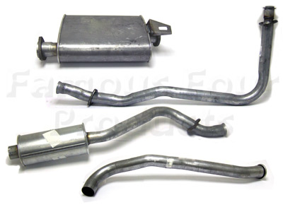 FF004522 - Full Mild Steel Exhaust System - Land Rover 90/110 & Defender