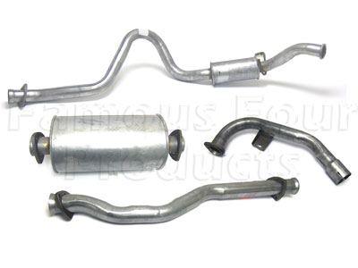 FF004523 - Full Mild Steel Exhaust System - Land Rover 90/110 & Defender