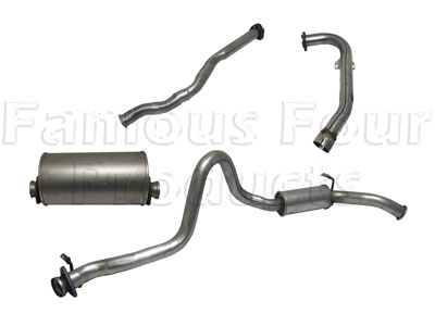 FF004524 - Full Mild Steel Exhaust System - Land Rover 90/110 & Defender