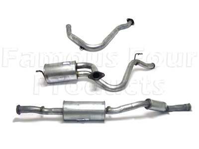 FF004525 - Full Mild Steel Exhaust System - Land Rover 90/110 & Defender