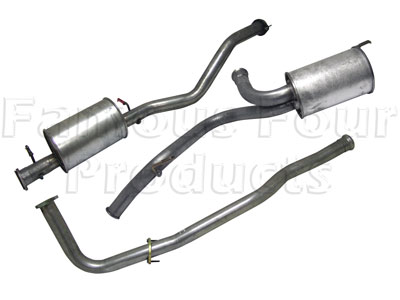 FF004548 - Full Mild Steel Exhaust System - Land Rover 90/110 & Defender