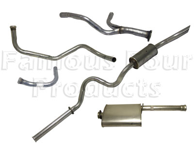 FF004582 - Full Mild Steel Exhaust System - Land Rover 90/110 & Defender