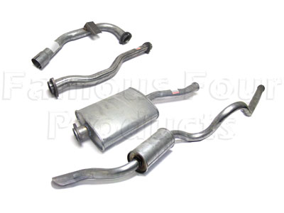 FF004587 - Full Mild Steel Exhaust System - Land Rover 90/110 & Defender