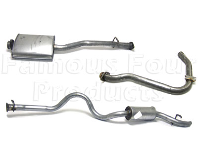 FF004589 - Full Mild Steel Exhaust System - Land Rover 90/110 & Defender