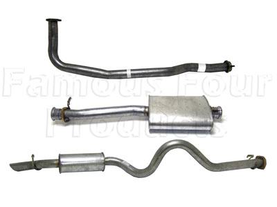 FF004591 - Full Mild Steel Exhaust System - Land Rover 90/110 & Defender