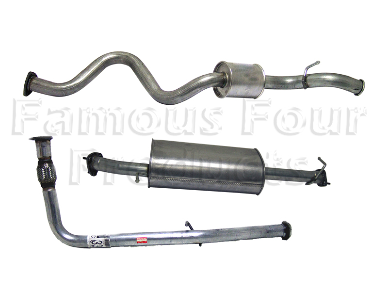 FF004595 - Full Mild Steel Exhaust System - Land Rover 90/110 & Defender