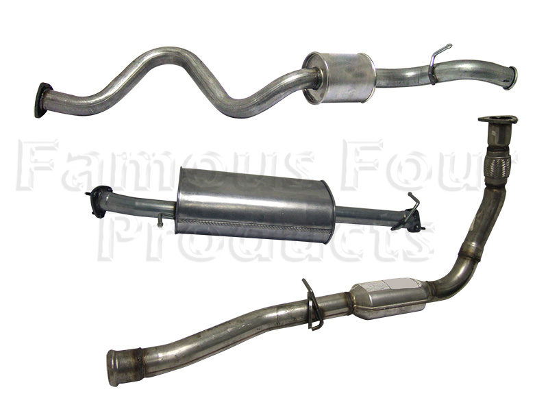 FF004596 - Full Mild Steel Exhaust System - Land Rover 90/110 & Defender