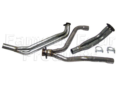 Downpipes and Y-Piece Assembly - Range Rover Classic 1986-95 Models - Exhaust