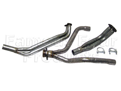 Downpipes and Y-Piece Assembly - Classic Range Rover 1986-95 Models - Exhaust
