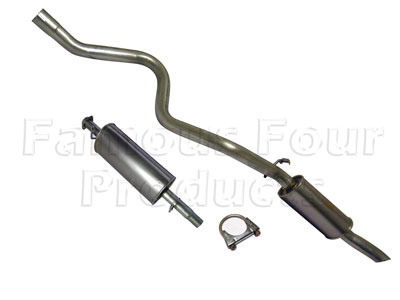 FF004613 - Centre Silencer and Rear Tailpipe Silencer Assembly - Classic Range Rover 1986-95 Models