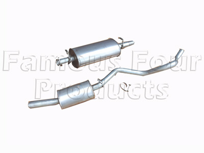 FF004619 - Centre Silencer and Rear Tailpipe Silencer Assembly - Classic Range Rover 1986-95 Models