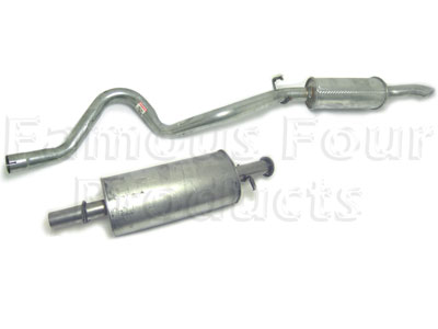 FF004620 - Centre Silencer and Rear Tailpipe Silencer Assembly - Classic Range Rover 1986-95 Models