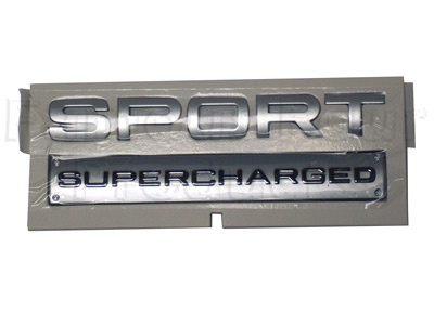 FF004940 - Badge - SPORT - SUPERCHARGED - Range Rover Sport to 2009 MY
