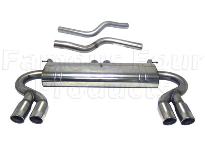 Stainless Steel Sports Back Box with Quad (4) exit pipes - Range Rover Third Generation up to 2009 MY (L322) - Exhaust