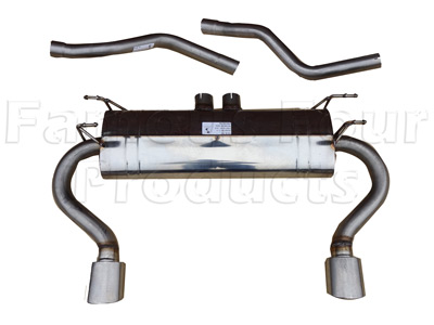 Stainless Steel Sports Back Box with twin exit pipes - Range Rover Third Generation up to 2009 MY (L322) - Exhaust