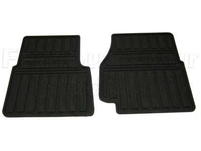 Front Footwell Rubber Floor Mats - Land Rover 90/110 & Defender (L316) - Interior