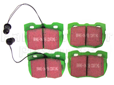 Front Brake Pads for Vented Discs - EBC Green Stuff - Range Rover Classic 1986-95 Models - Brakes